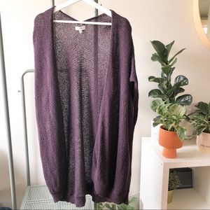 Aritzia Plum Cape Cardigan